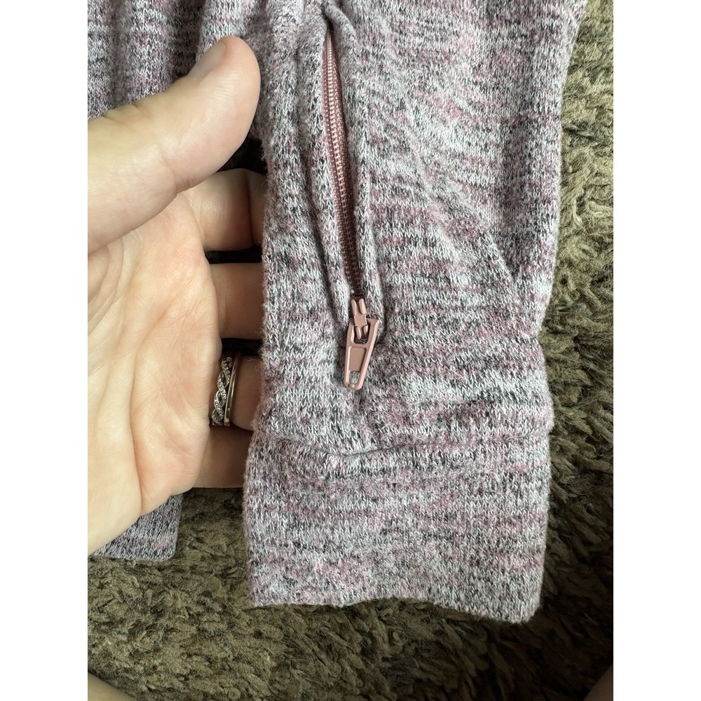 Cloud Island 0-3M Pink/Gray Cotton Blend Knit Heathered Long Sleeve Zip Coverall - Picture 2 of 4